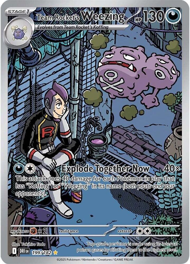 Team Rocket's Weezing - 199/182 - Illustration Rare - Destined Rivals