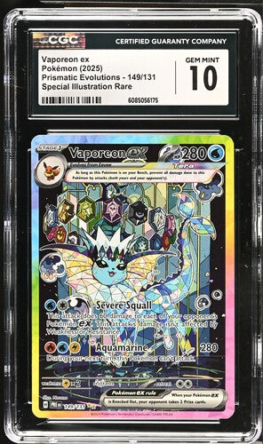 Vaporeon SIR Prismatic Evolutions CGC 10