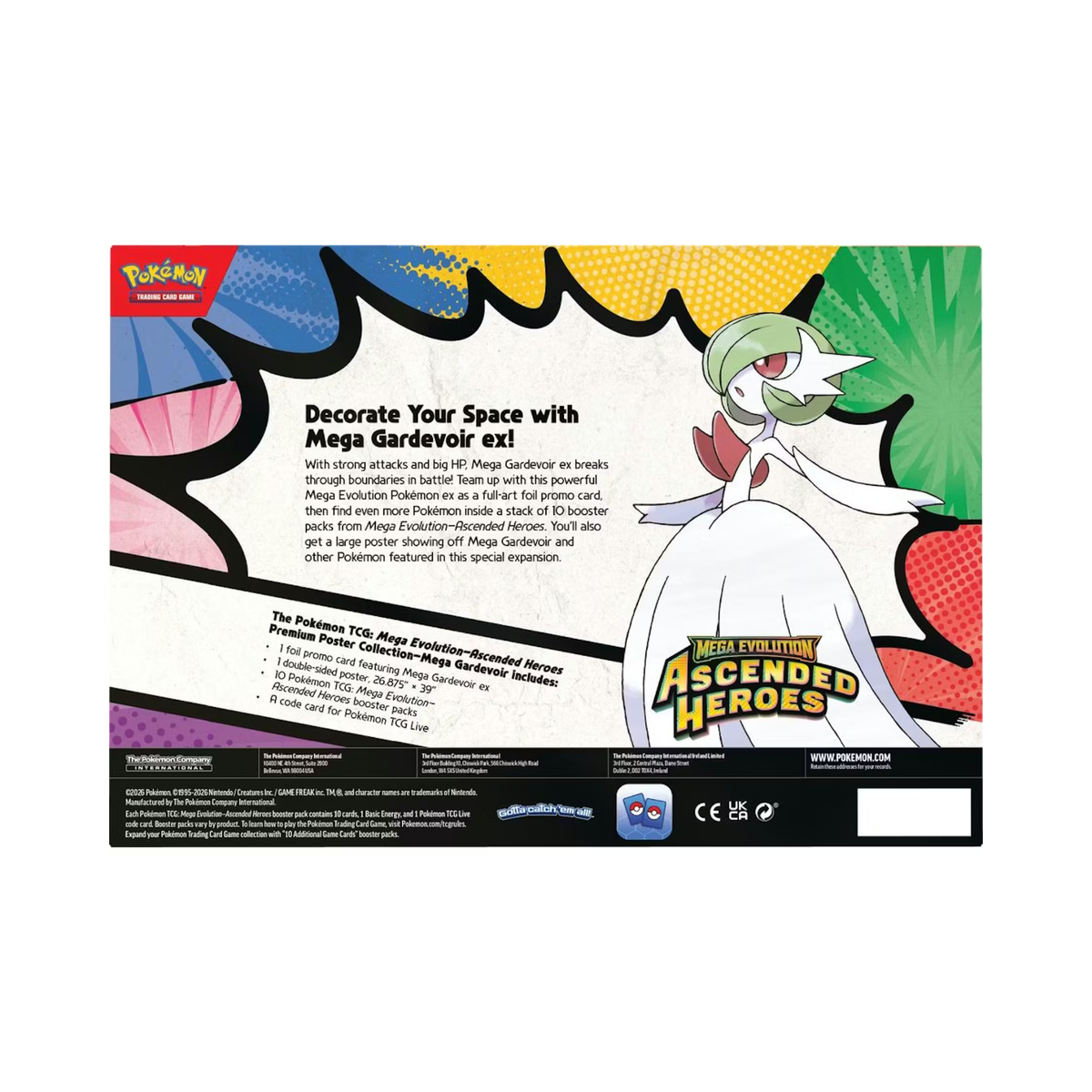 Pokémon TCG: Mega Evolution 2.5 - Ascended Heroes - Premium Poster Collection (Gardevoir)