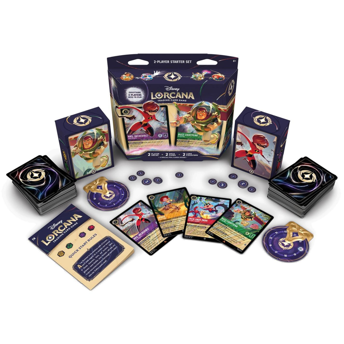 Disney Lorcana: Set 12- Wilds Unknown- Two-Player Deck Case (Elastigirl / Buzz Lightyear)