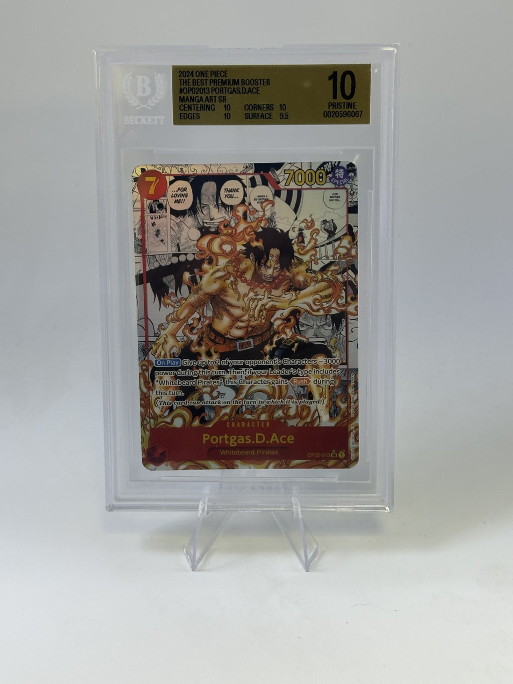 Portgas.D.Ace MANGA ART SR 2024 One Piece Card Game ONE PIECE CARD THE BEST Premium Booster BGS 10