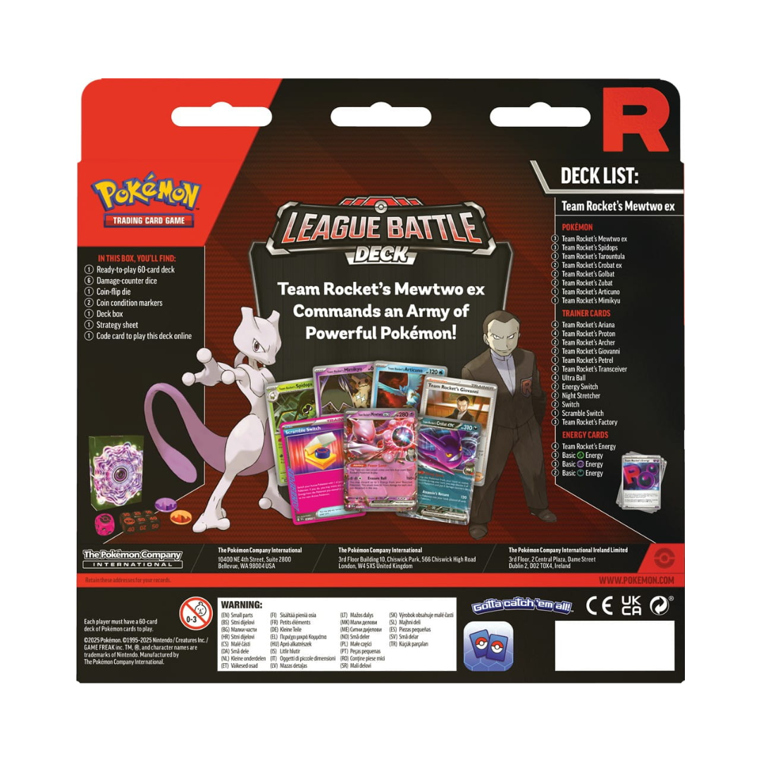 Pokémon TCG: Team Rocket's Mewtwo Ex League Battle Deck