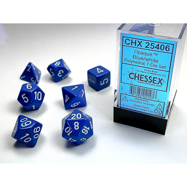7-Die Set Opaque: Blue/White