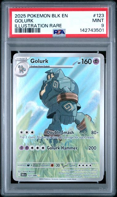 2025 POKEMON BLK EN-BLACK BOLT #123 GOLURK ILLUSTRATION RARE