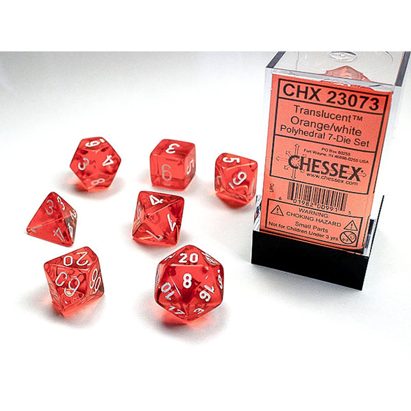 7-Die Set Translucent: Orange/White