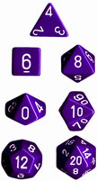 7-Die Set Opaque: Purple/White