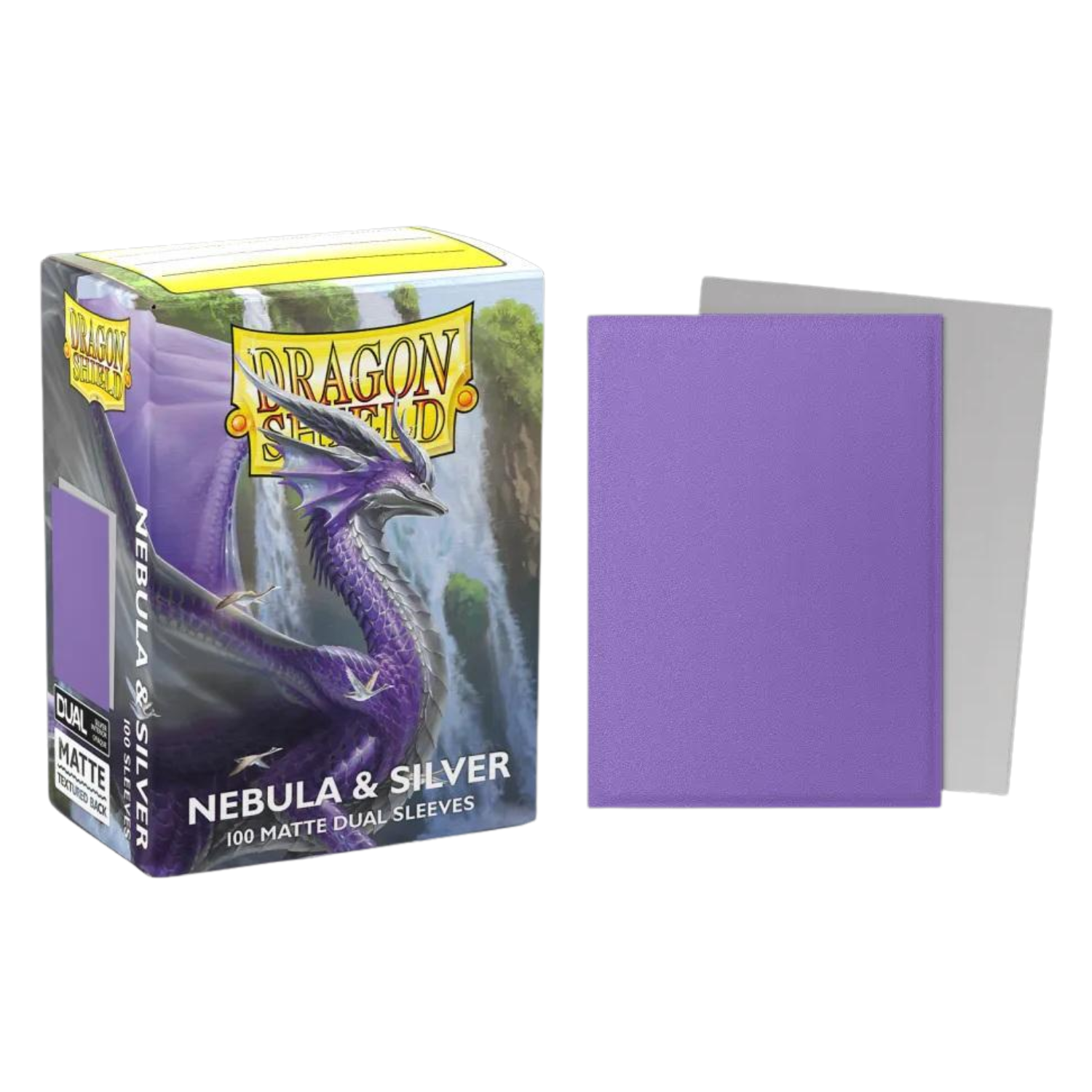 Dragon Shield Sleeves: Standard Matte Dual - Nebula & Silver