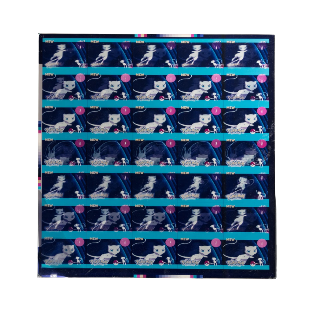 1999 Pokémon The First Movie Mew Lenticular Card Uncut Sheet
