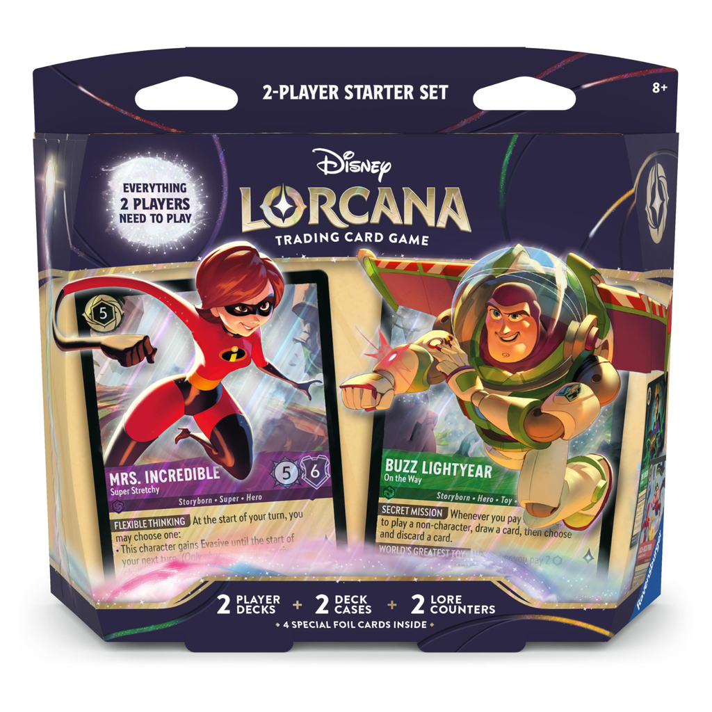 Disney Lorcana: Set 12- Wilds Unknown- Two-Player Deck Case (Elastigirl / Buzz Lightyear)