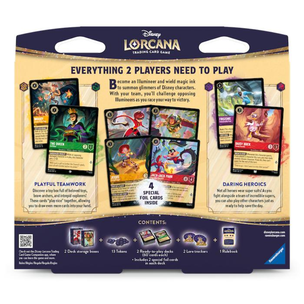 Disney Lorcana: Set 12- Wilds Unknown- Two-Player Deck Case (Elastigirl / Buzz Lightyear)