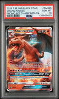 2019 POKEMON SM BLACK STAR PROMO #SM195 CHARIZARD GX PROMO-D/P CHARIZARD-GX PSA 10