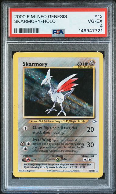2000 POKEMON NEO GENESIS #13 SKARMORY-HOLO PSA 4