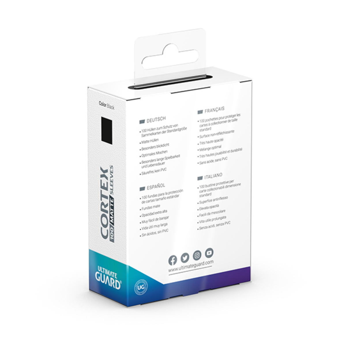Card Sleeves: Cortex Standard Size- Matte Black
