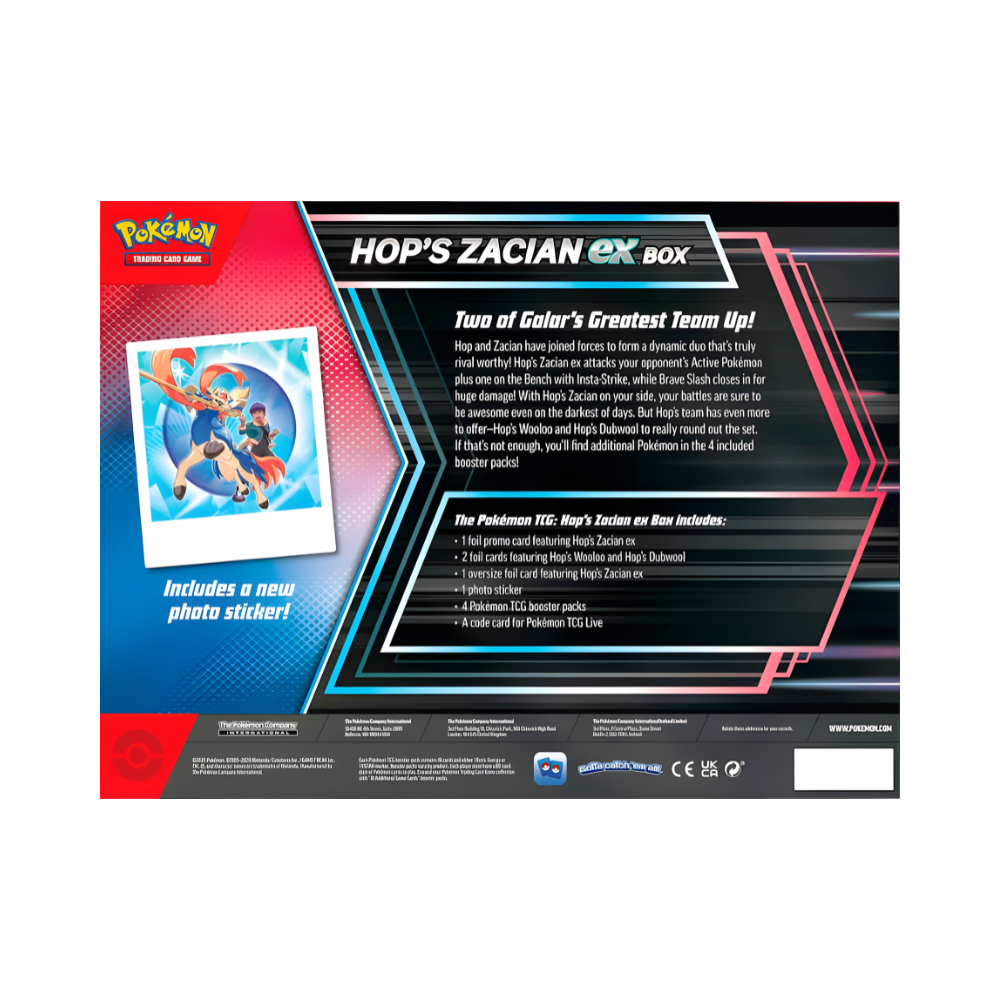 Pokémon TCG: Hop's Zacian EX Collection Box