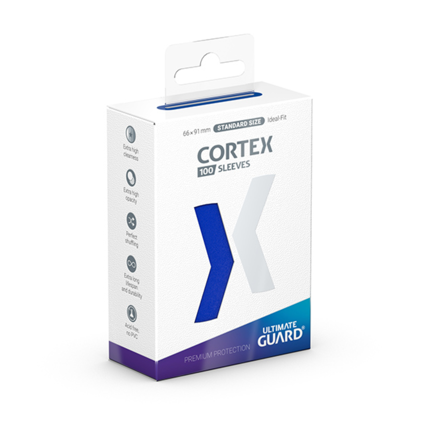 Card Sleeves: Cortex Standard Size- Glossy Blue (100 ct.)
