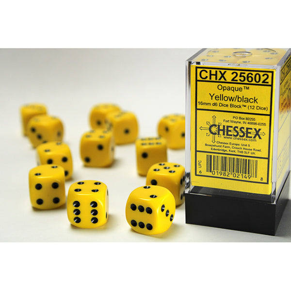 16mm 12d6 Opaque: Yellow/Black