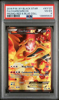 2016 POKEMON XY BLACK STAR PROMO #XY121 FA/CHARIZARD EX PROMO-RED & BLUE COLL. PSA 4