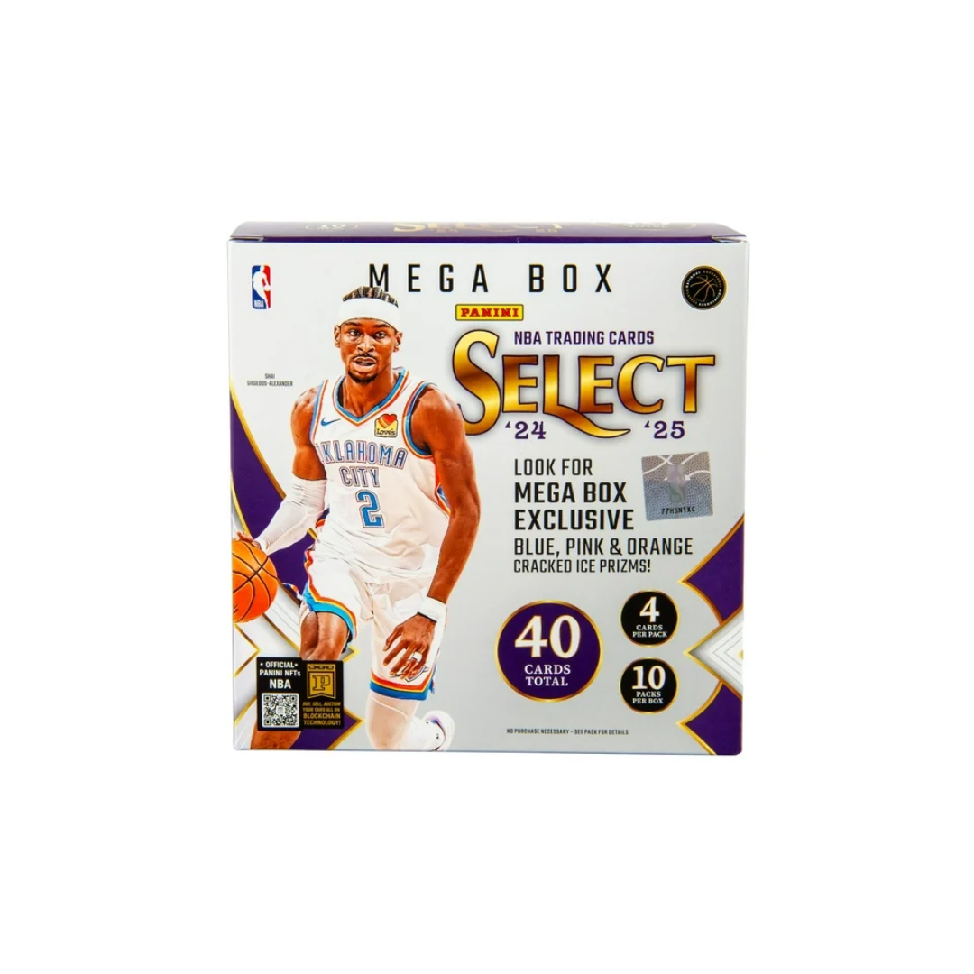 2024-25 Panini Select Basketball Trading Cards Mega Box **Cracked Ice Prizms**