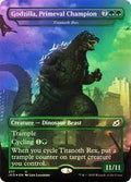Godzilla, Primeval Champion [Borderless Foil] - 377 - R - Ikoria Lair of Behemoths