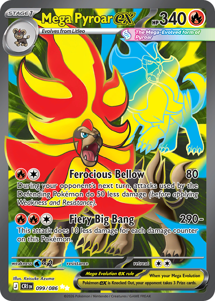 Mega Pyroar ex - Chaos Rising #99