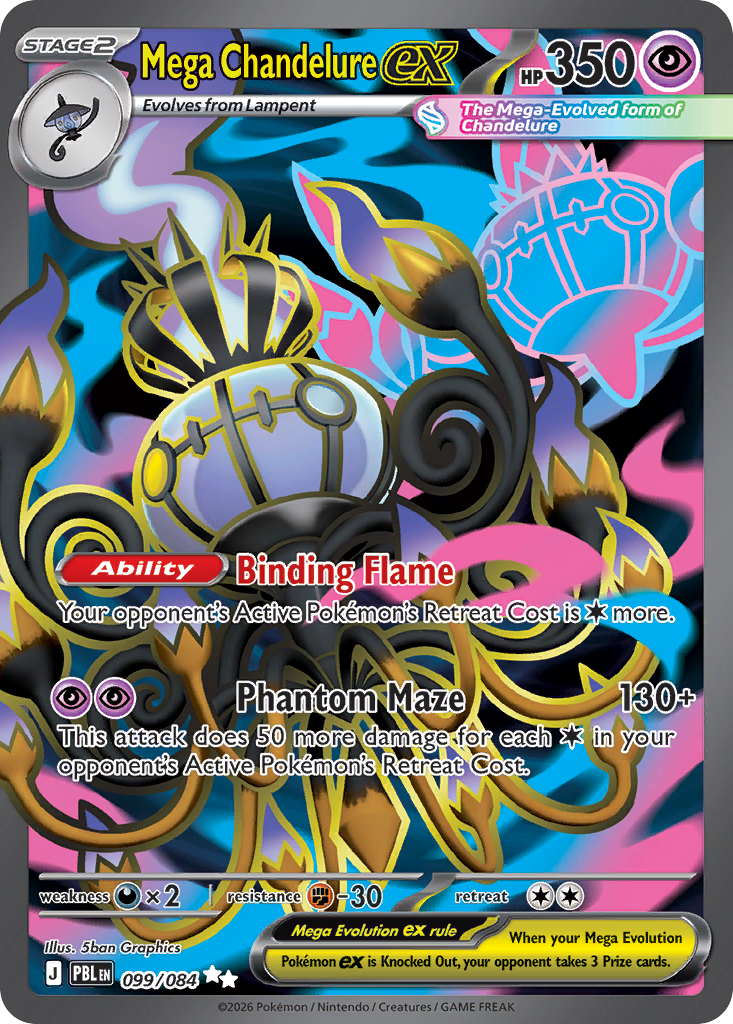 Mega Chandelure ex - Pitch Black #99