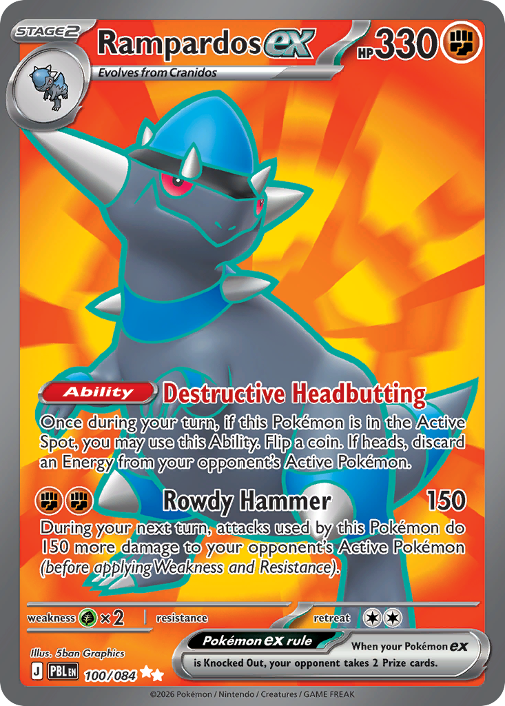 Rampardos ex - Pitch Black #100