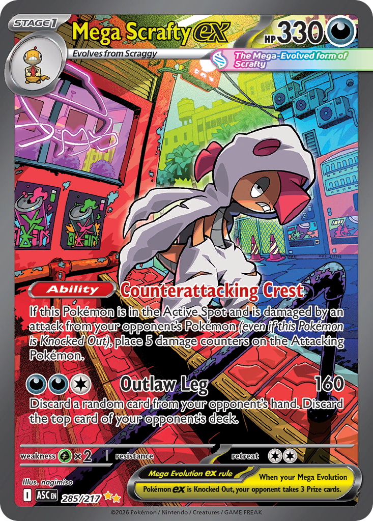 Mega Scrafty ex - Ascended Heroes #285