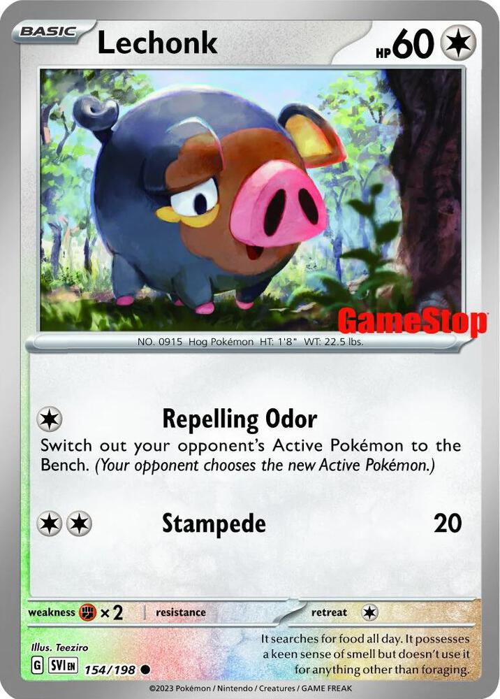 Lechonk GAMESTOP stamp promo (reverse holo)