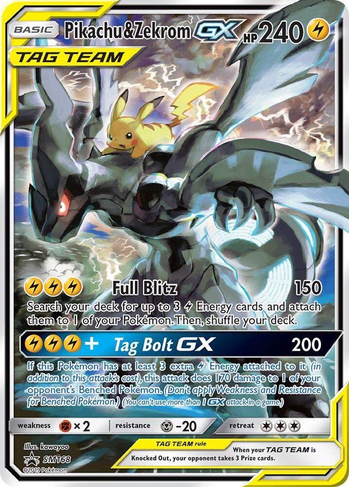 Pikachu & Zekrom GX SM168 promo