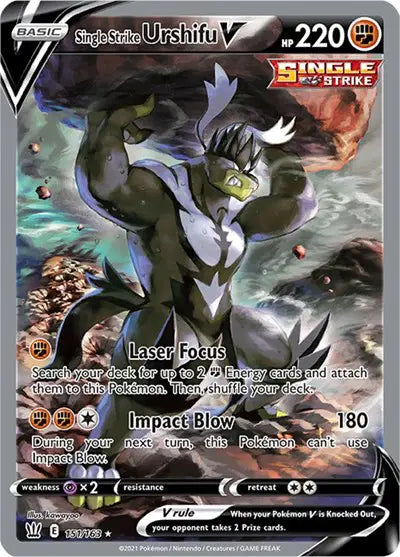 Single Strike Urshifu V - 151/163 - Art Rare - Battle Styles
