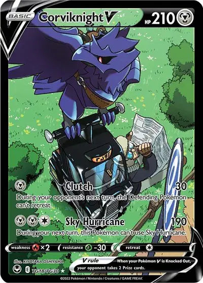 Corviknight V - tg018/195 - Ultra Rare - Silver Tempest