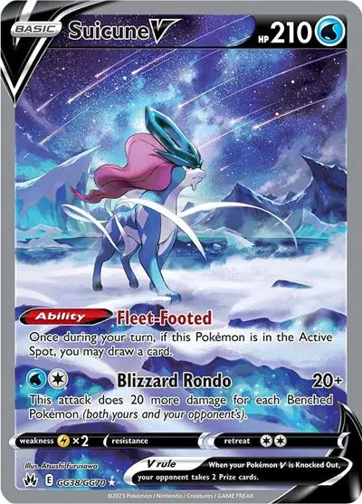 Suicune V - gg038/159 - Ultra Rare - Crown Zenith