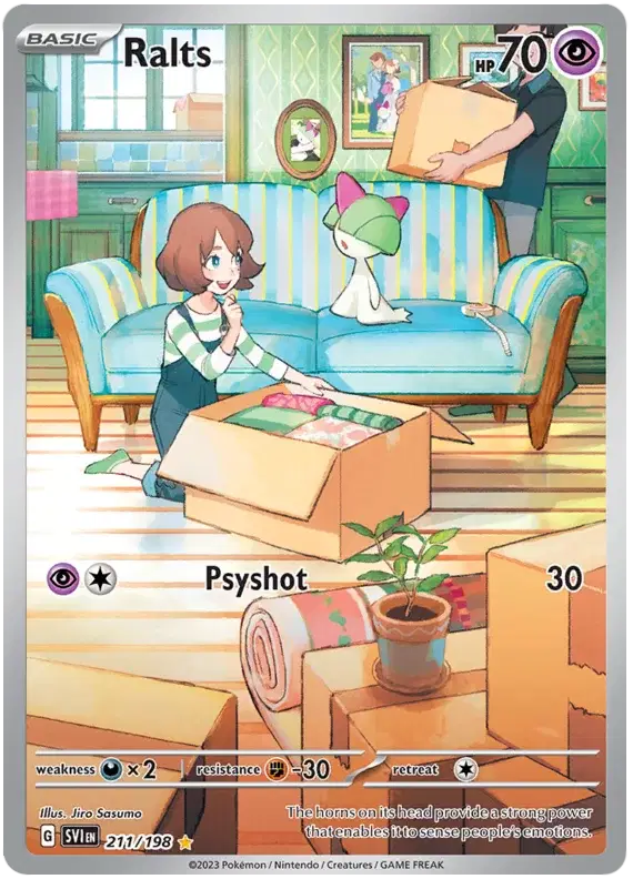 Ralts - 211/198 - Illustration Rare - Scarlet & Violet