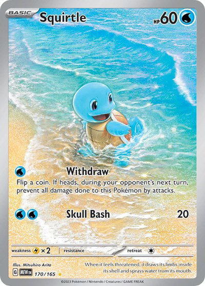 Squirtle - 170/165 - Illustration Rare - Scarlet & Violet 151