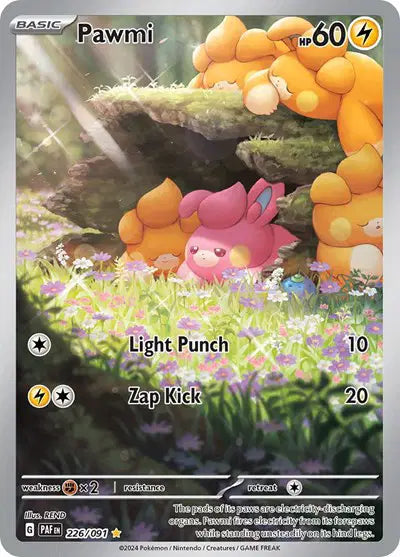 Pawmi - 226/091 - Illustration Rare - Paldean Fates