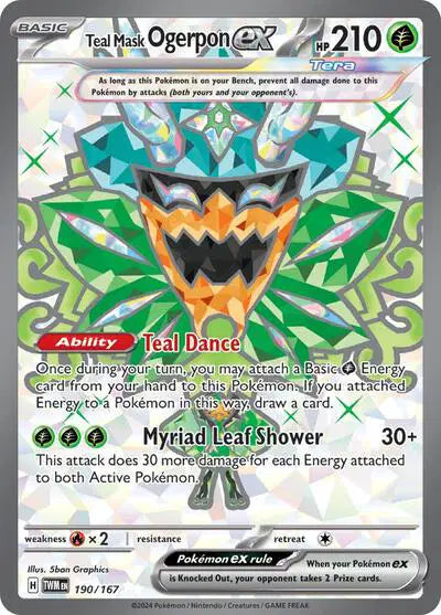 Teal Mask Ogerpon ex - 190/167 - Ultra Rare - Twilight Masquerade