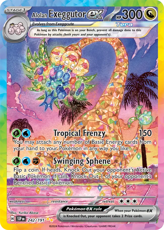 Alolan Exeggutor ex - 242/191 - Special Illustration Rare - Surging Sparks