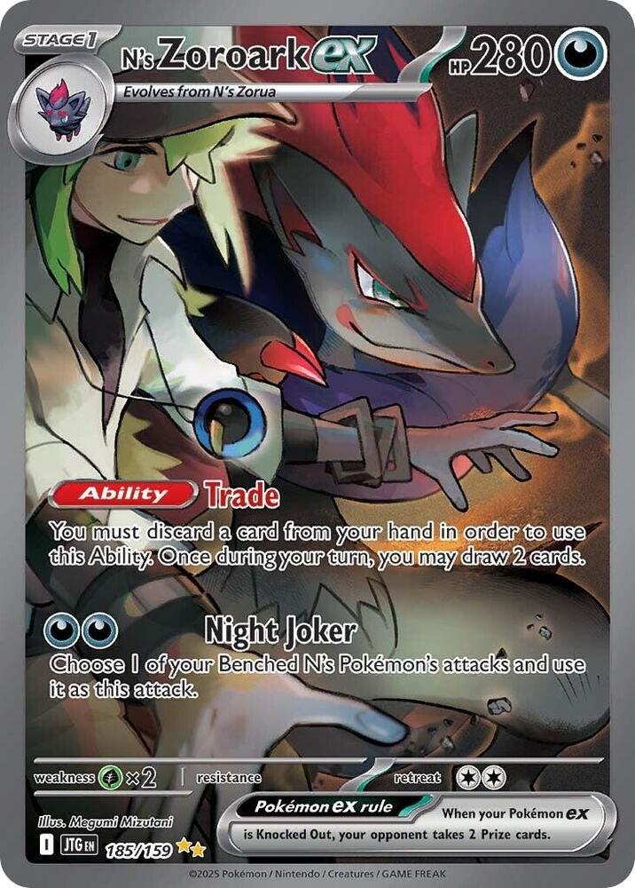 N's Zoroark Ex - 185/159 - Special Illustration Rare - Journey Together
