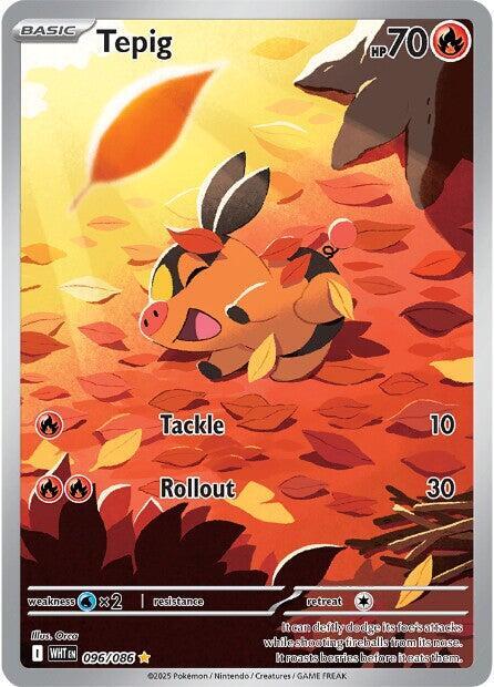 Tepig - 096/086 - Art Rare - White Flare