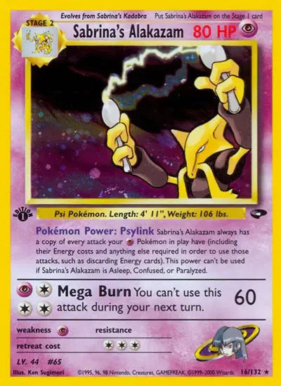 Sabrina's Alakazam - 016/132 - Holo Rare - Gym Challenge